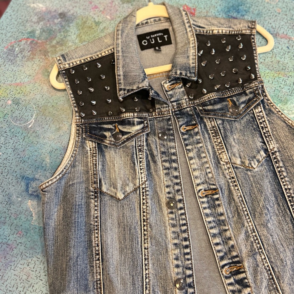 Denim Studded Jacket - Picture 4 of 8